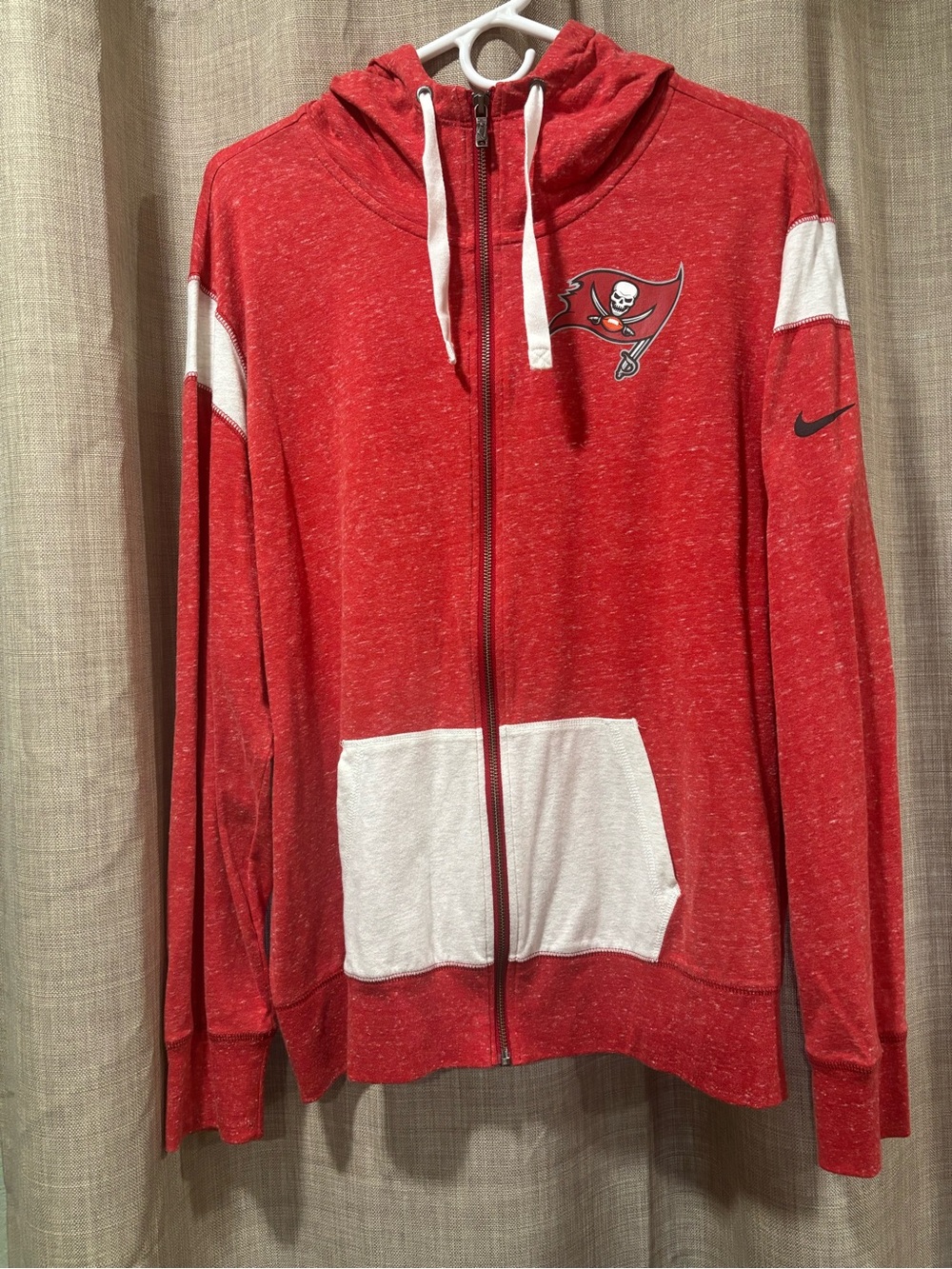 Nike Red & White Tampa Bay Lightweight Zip Hoodie Jacket